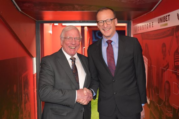 John Baker, left and Professor Mark Simpson