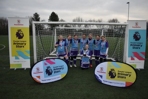 Galley Hill Primary School lift the PLPS U11 Girls Trophy