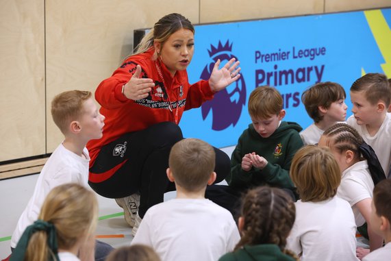 MFC staff deliver a Primary League Primary Stars lesson