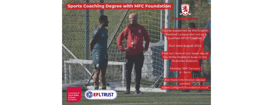 Sports Coaching And Development Degree Opportunity – DEADLINE PASSED