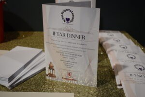 Programme of events for the first ever Iftar Dinner at the Riverside on March 26 2024